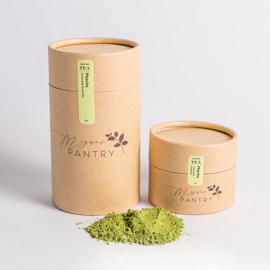 Megan’s Pantry Ceremonial Grade Matcha Tea – vibrant Japanese green tea powder for lattes, smoothies, and mindful tea rituals