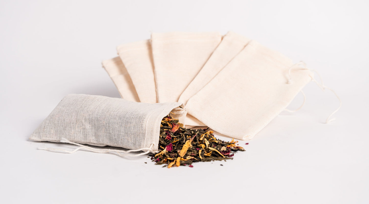 Muslin Tea Sachets | 10 Reusable Bags