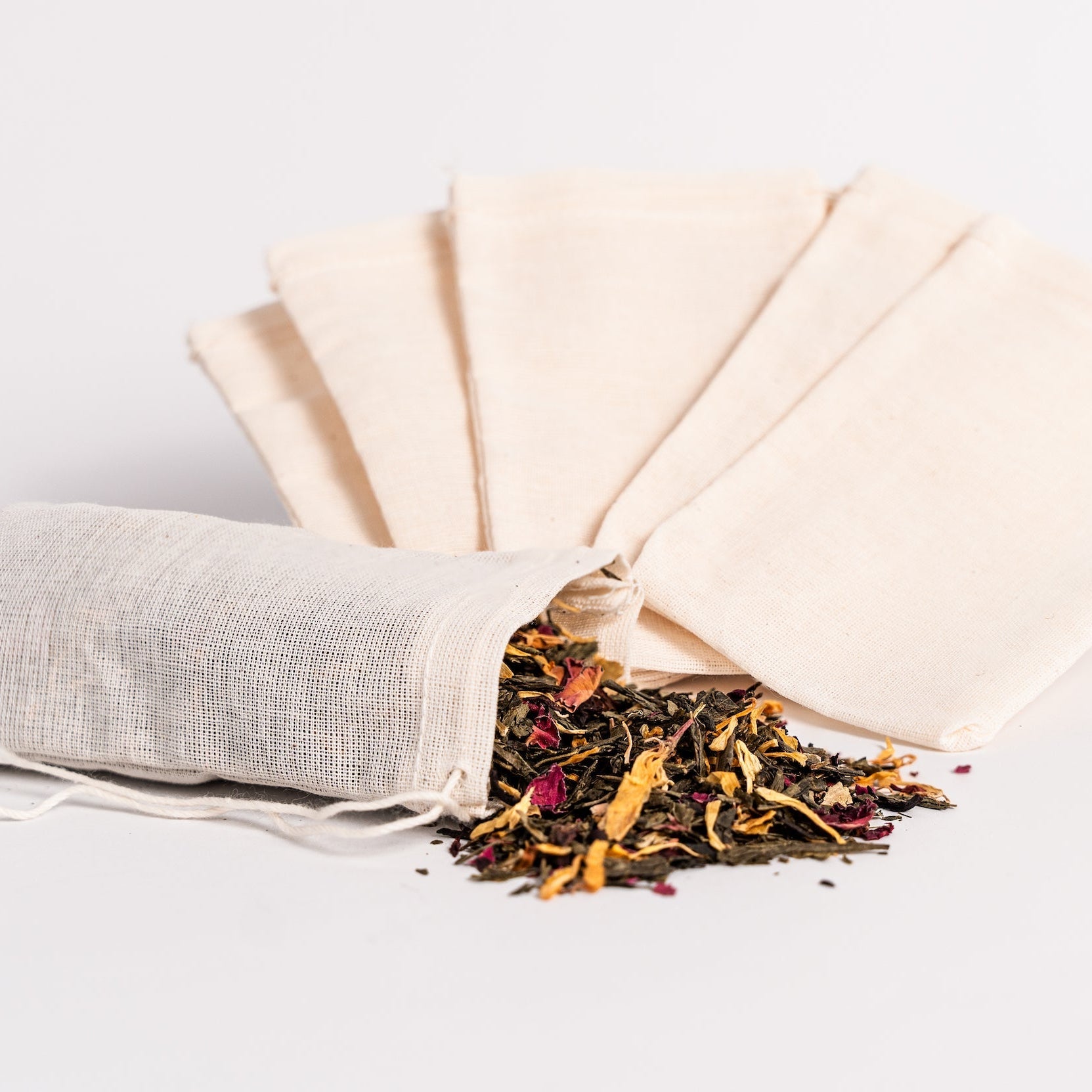 Tea Shashes Muslin Tea Sachets | 10 Reusable Bags – Megan's Pantry