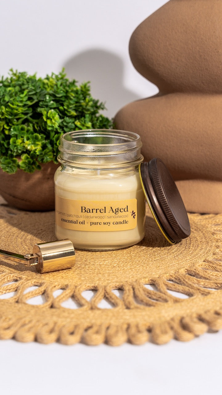 Barrel Aged Essential Oil Candle | 6oz and 16oz